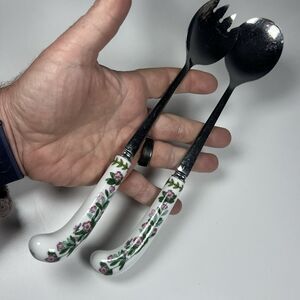 PORTMEIRION Botanical Garden Rhododendron 2PC Salad Servers